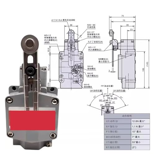 Interrupteur de fin de course 1LX-5003 pour automatisme - 3
