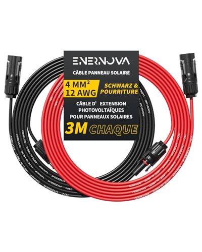 ENERNOVA Cavo Solare con Connettori Autobloccanti 4/6mm² per Pannelli Fotovoltaici - 1