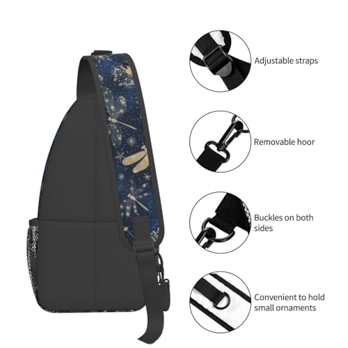 Image of Chrismtas-Dragonfly Crossbody Bag Sling Bag Backpack Chest Bags Shoulder Bag for Women Men