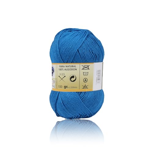 Ovillos De Algodón Premium Hilo De Algodón Para Tejer A Crochet 100 Natural, 100g Y 220m - Ideal Para Tejido Y Ganchillo Royal -1unit