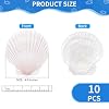ReePlan 10PCS Large Scallop Shells for Crafts, 4-5 Inch Natural Sea Shells for Decorating, White Seashells Bulk for DIY Crafting, Painting, Baking, Ocean Themed Party Supplies & Decorations #1