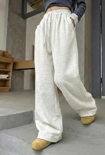 Image of dockstreet Straight Long Length Trouser Style Drawstring Contrast Belt Black and White Trackpant for Women /Trending, Relaxed Casual Lowers for Women