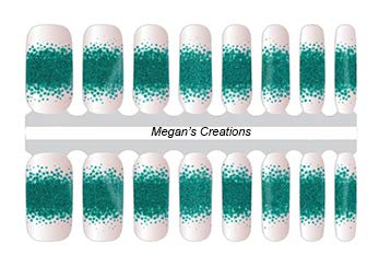 Green Ombre Nail Polish Wraps - Nail Polish Strips