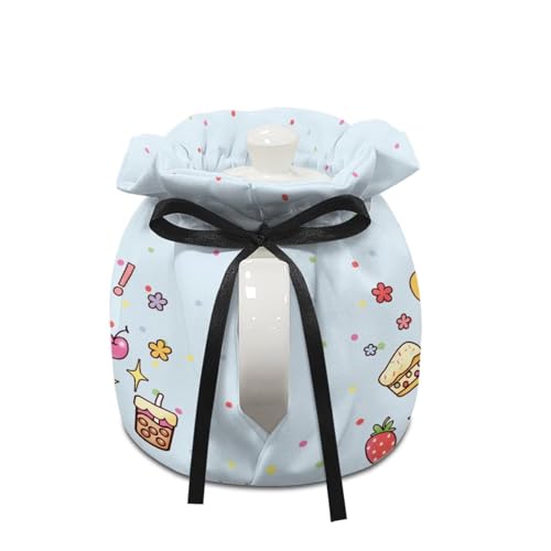 Image of Cute Capybara Flower Print Teapot Dust Cover Insulation Cover Tea Cozy for Teapot Portable Decorative Tea Cozy for Teapot Drawstring Design Keep Breakfast Warm