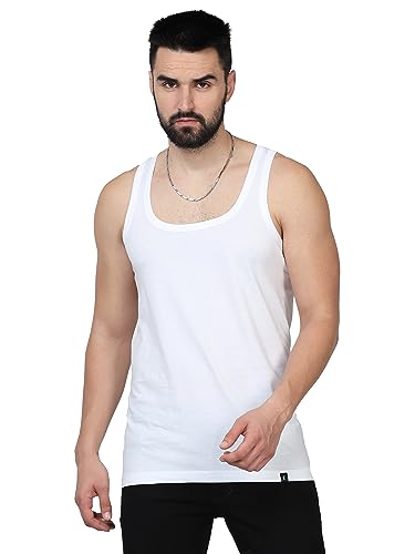 Image of JUARI BE A GENTLEMAN Men's Cotton Super Combed Breathable Vest for Men (Black)
