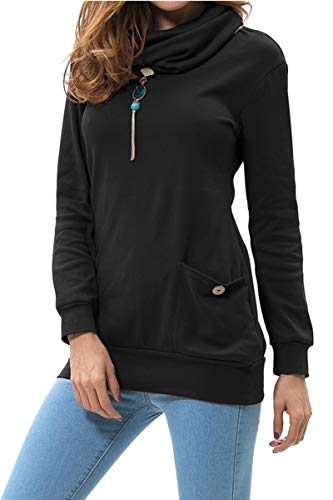 levaca Womens Long Sleeve Oversizes Pullover Side Loose Fall Casual Split Tunic Tops2