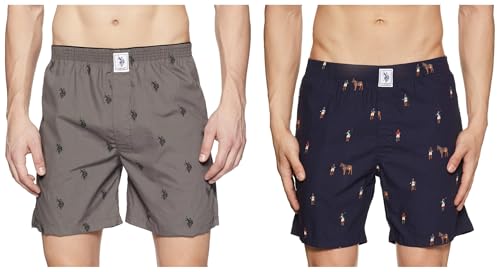 Image of U.S. Polo ASSN. Men's Cotton Boxers (Pack of 2)