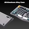 Hexgears F2 - Aluminum Custom Mechanical Keyboard, Split Alice 83 Key Layout Ergonomic Keyboard, Hot Swappable Slient Linear Switch, BT5.0/2.4GHz/USB-C, RGB Backlit with Wrist Rest for Win/Mac