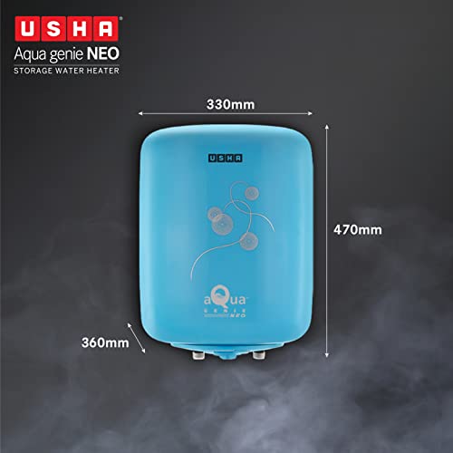 Image of Usha Aquagenie Neo 15 Litre Storage Water Heater with Free Installation (Sky Blue)