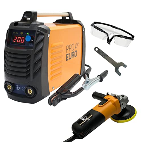 Máquina de solda inversora gp 200a bivolt pró euro + esmerilhadeira 110v