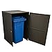 Produktbild Gartenmoebel Mülltonnenbox groß 76x78x123cm für Tonnen bis 240 Liter, Stahl + Polyrattan Mocca Mülltonnenaufbewahrung