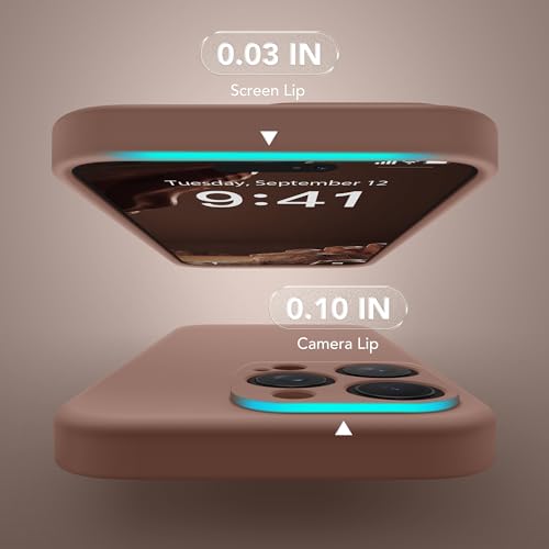 SuydanBox iPhone 13 Pro Max Magnetic Case, MagSafe Compatible, [Screen Protector][Full Camera Protection] Shockproof Protective Silicone Case for iPhone 13 Pro Max, Brown