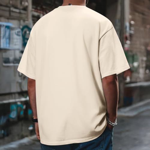 Image of BeWithYou Oversized Graphic Tshirts for Men Vintage Los Angeles Letter Graphic Shirt Baggy Streetwear Tee Casual Cotton Tops