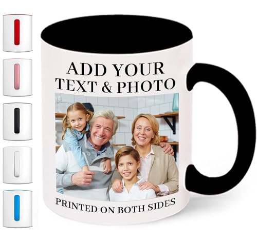 Aeekdook Custom Mug with Pictures, 11oz Personalized Coffee Mug Gifts for Birthday Christmas, Custom Mug for Man Woman, Multiple Colors Photo Mugs Personalized Text & Logo, tazas personalizadas
