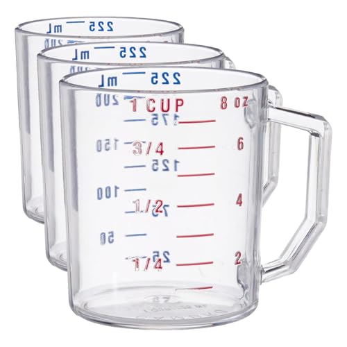 Image of Cambro Measure Cup 1 Cup Clear (25MCCW135) (Pack of 3)