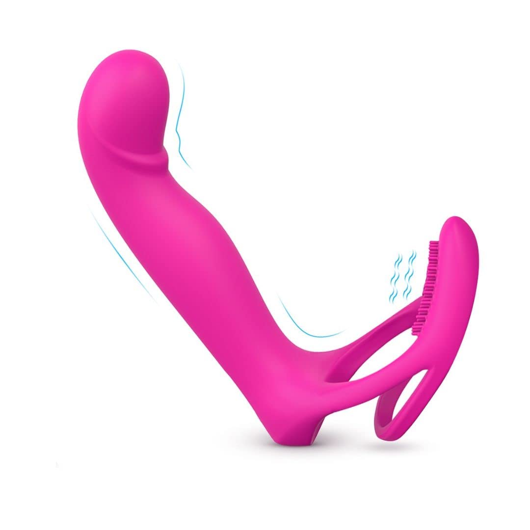 Vibrador Dupla Penetração Para Casais Massageador Adulto Brinquedos Sexuais  9 Frequências Eróticas Zatla (Rosa) | Amazon.com.br
