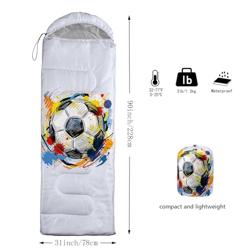Image of QOOMO Camping Sleeping Bags,3 Season Warm & Cool Weather,Lightweight,Waterproof Sleeping Bags for Adults & Kids,Traveling,and Outdoors,Camping Gear Equipment