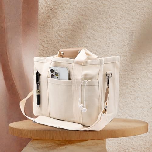 Large Canvas Tote Bag Utility Bag with Adjustable Shoulder Strap Unisex Durable Cotton Messenger Bag for Work Travel3