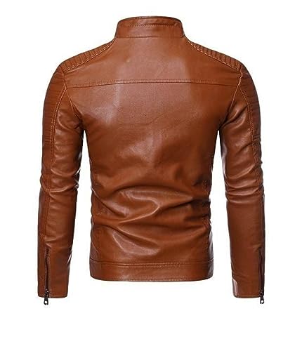 SaoBiiu Autumn Winter Men's Leather Jacket Motorcycle Jacket Classic Men's Casual Leather Jacket2