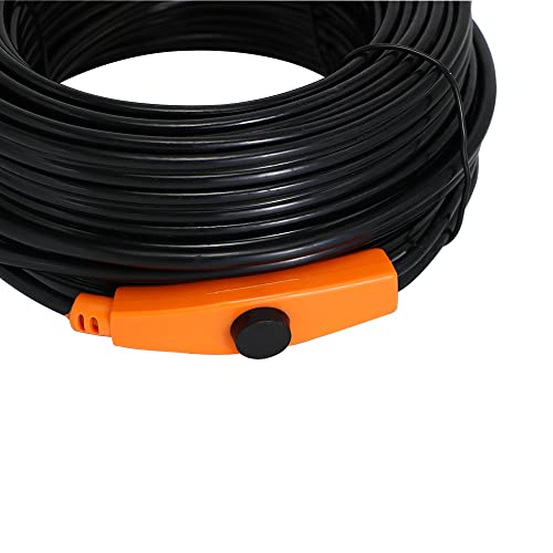 MincoHome 16w/m Self-regulating Heating Cable with Mini Temperature Controller Warm Wire Pipe Anti-Freeze Protection Heating Line with Plug (1m)