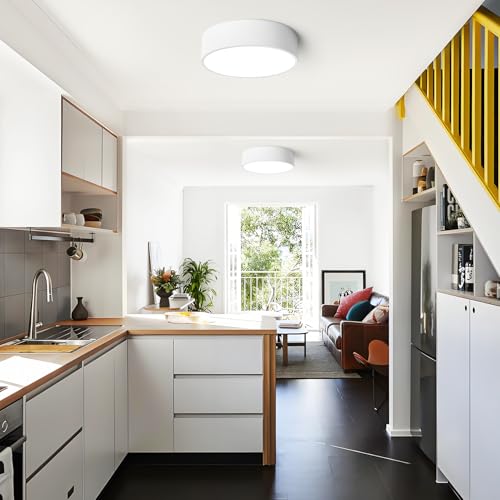 TYNCEAOL Dimmable Modern White LED Ceiling Light Fixture Flush Mount,Round Flushmount Lights Fixtures,5CCT 2700K-6000K Indoor Lighting for Hallway Kitchen Bedroom Bathroom Hall Entrance,11.8 in(30cm) by TYNCEAOL - Image 2