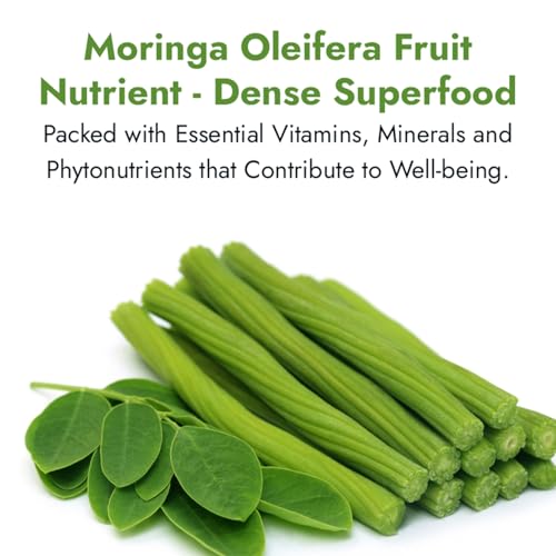 Bliss Welness Moringa Biopiperine 1000 Mg Superfood, Pure Moringa Fruit&Leaves Extract&Biopiperine, Immunity Booster, Antioxidant Blood Sugar Cholesterol Management Supplement - 60 Vegetarian Tablets