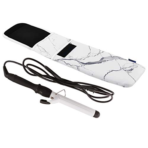 Bluecell Heat Resistant Neoprene Curling Iron Holder Cover Bag Flat Iron Curling Wand Travel Case Pouch 15 x 5 Inches… - Image 3