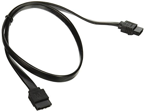 Monoprice 18inch SATA 6Gbps Cable w/Locking Latch - Black (4 Pack)