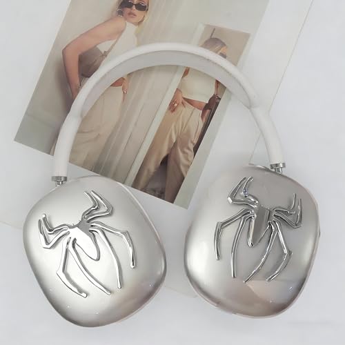 Image of 2PCS 3D Spider Emblem Car Sticker Metal Chrome Silver Spider Badges Sticker for Universal Car Vehicle, Truck, Motorcycle, RV, Scooter, SUV, Door, Window for Headphone Decorations(Silver-B0C22ZMFK8)
