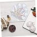 BESPORTBLE Decorative Shell Jewelry Dish Holder Tray for Earrings Necklaces Rings Bracelets Fashion Organizer