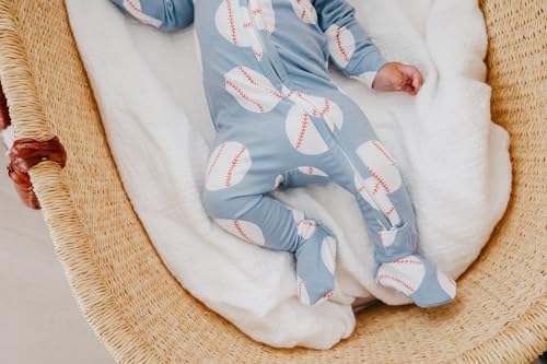 Image of Copper Pearl Zip-Up Footie Baby Pajamas - Soft Newborn Onesies for Boys & Girls, Tag-Free with Two-Way Zipper Baby Sleepers for Newborn - 24 Months, Slugger