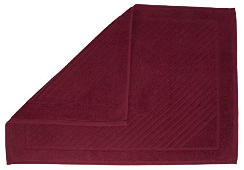 BURGUNDY VOETRINT BADMAT 50x70 CM, (NIET EEN BADKAMER RUG) 1 PACK 100% NATUURLIJK KATOEN WASBARE HOTEL BADKAMER DOUCHE… - Image 4
