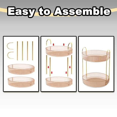 MOACC Rotating Makeup Organizer for Vanity 2 Tier - Image 4
