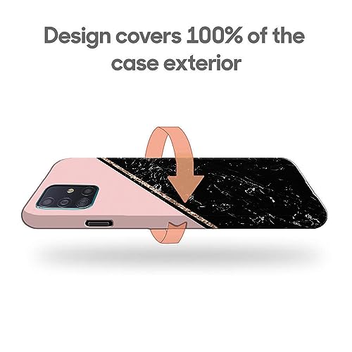 Image of COLORflow Back Cover Compatible with Samsung Galaxy A71 | Beautiful Black Pink Marble | Designer Printed Hard CASE Bumper Back Cover