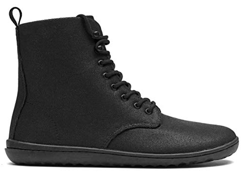 Vivobarefoot Women's GOBI HI TOP Classic Lace Up Winter Boot, Black, 35 D