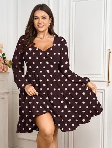 Image of SCOMCHIC Women's Plus Size Cocktail Mini Short Dress