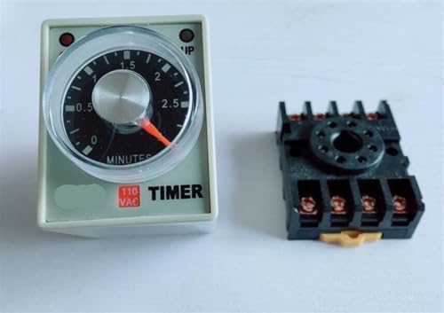 Relais temporisé AH3-3 DC24V minuterie à retardement 60S 8 broches avec base