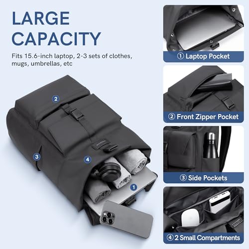 Kingsons Travel Laptop Backpack, Anti Theft Lightweight Backpacks，Waterproof Backpack Casual Daypack Computer Bag Gift2