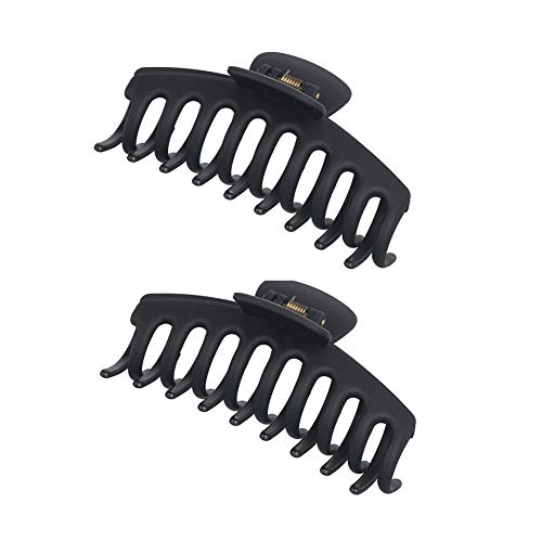 2 Pack Big Hair Claw Clips Nonslip Large Claw Clip for Women and Girls Hair,Strong Hold Grips Hair Accessories 4 Inch (Black) 2 Pack Big Hair Claw Clips Nonslip Large Claw Clip for Women and Girls Hair,Strong Hold Grips Hair Accessories 4 Inch (Black)