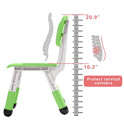 Adjustable Kid Chairs Indoor 3 Level Adjustable Suitable For Children Age 2-6. Maximum Load-Bearing 220Lbs Suitable For Family Classroom And Nursery Child Seat Set (2-Pack-Green) #TOP3