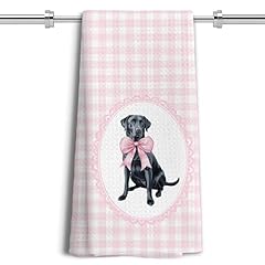 Pink Bow Black Labrador
