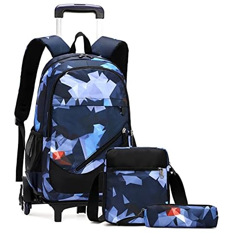 DROFOSREW Mochilas Escolares con Carro y Ruedas Cover