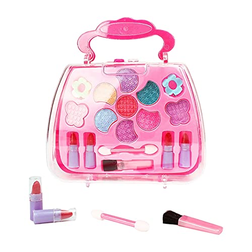 Gujugm Kit de maquillaje cosmético para niñas, juegos de maquillaje seguro y no tóxico, juego de maquillaje de princesa para niñas de 8 a 12 años Cover