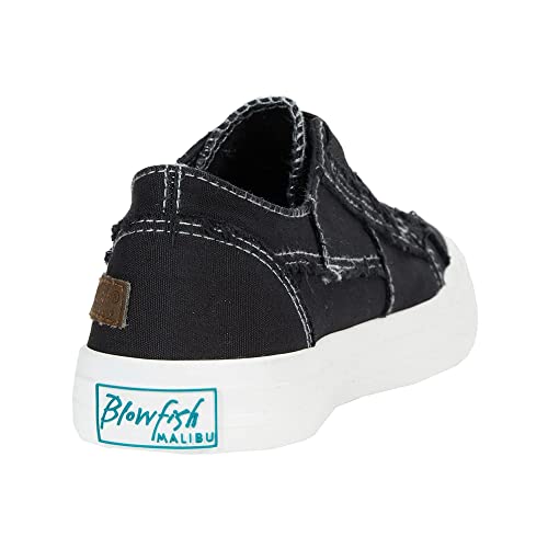 Blowfish Malibu Womens Marley Sneaker (Medium, Black/White Color Washed Canvas, Numeric_7)3