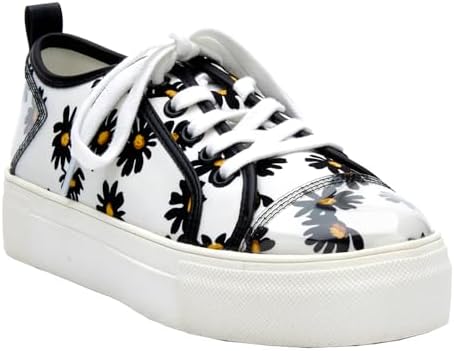 COCONUTS by Matisse Womens Bravo Floral Platform Sneakers Shoes Casual - White - Size 7.5 M | Image 1