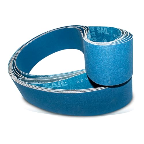 FEIHU Bandas de lija profesionales 75 x 2000 mm Bandas abrasivas de corindón de circonio, grano 60, 80, 100, 120, 240, 320,...