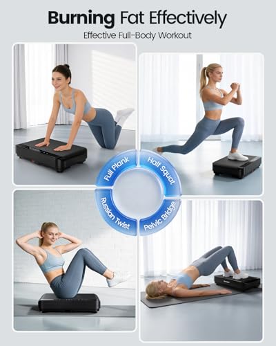 Vibration Plate Exercise Machine, Full Body Vibrating Platform for Lymphatic Drainage Weight Loss, 99 Levels Shake Plate with LED Display for Women, Black - Image 4