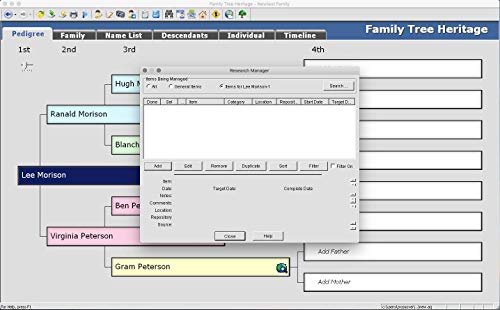 Individual Software PVE-F16M Family Tree Heritage Gold 16 - Mac - Genealogy Software thumb #5
