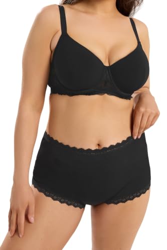 Image of Yours Curve Lace Trim High Waisted Shorts - Women's - Plus Size Curve Black