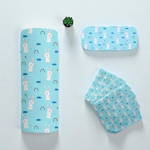 Image of NEW COMERS Baby Muslin Cloth Set | 6 Pcs Double Layered Pure Cotton Swaddle Wrap | Soft & Absorbent Baby Burp Cloth & Reusable Washcloth Towels, White (SBW 02)